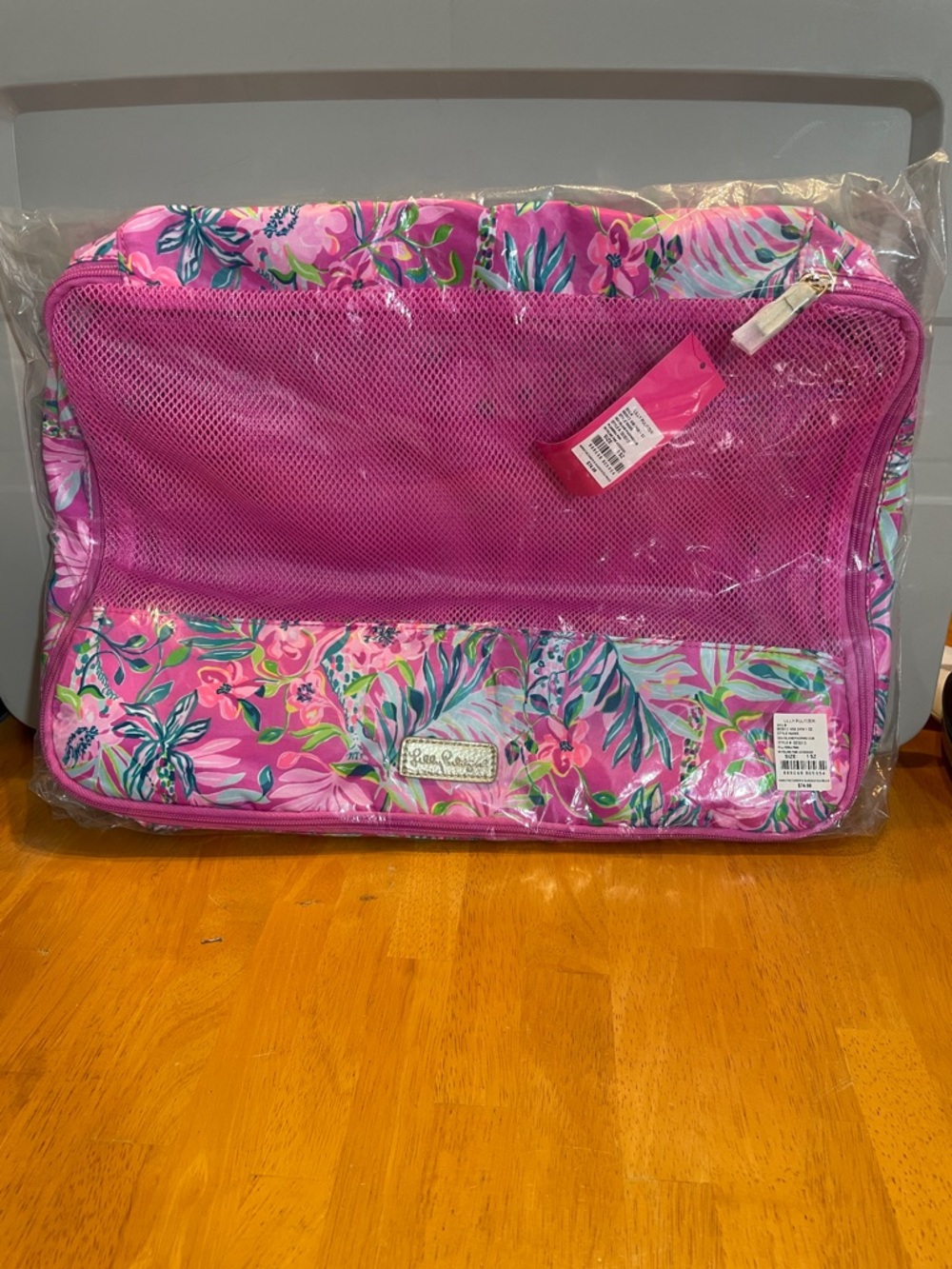 Lilly Pulitzer Sea Island Packkng Cubes Plumeria Pink I’m Feline Fine NWT